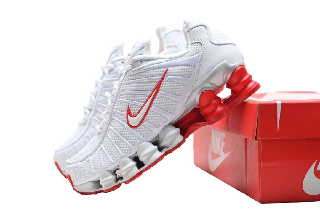 Z2133 Nike Shox TL Blancas y Rojas - Imagen 6