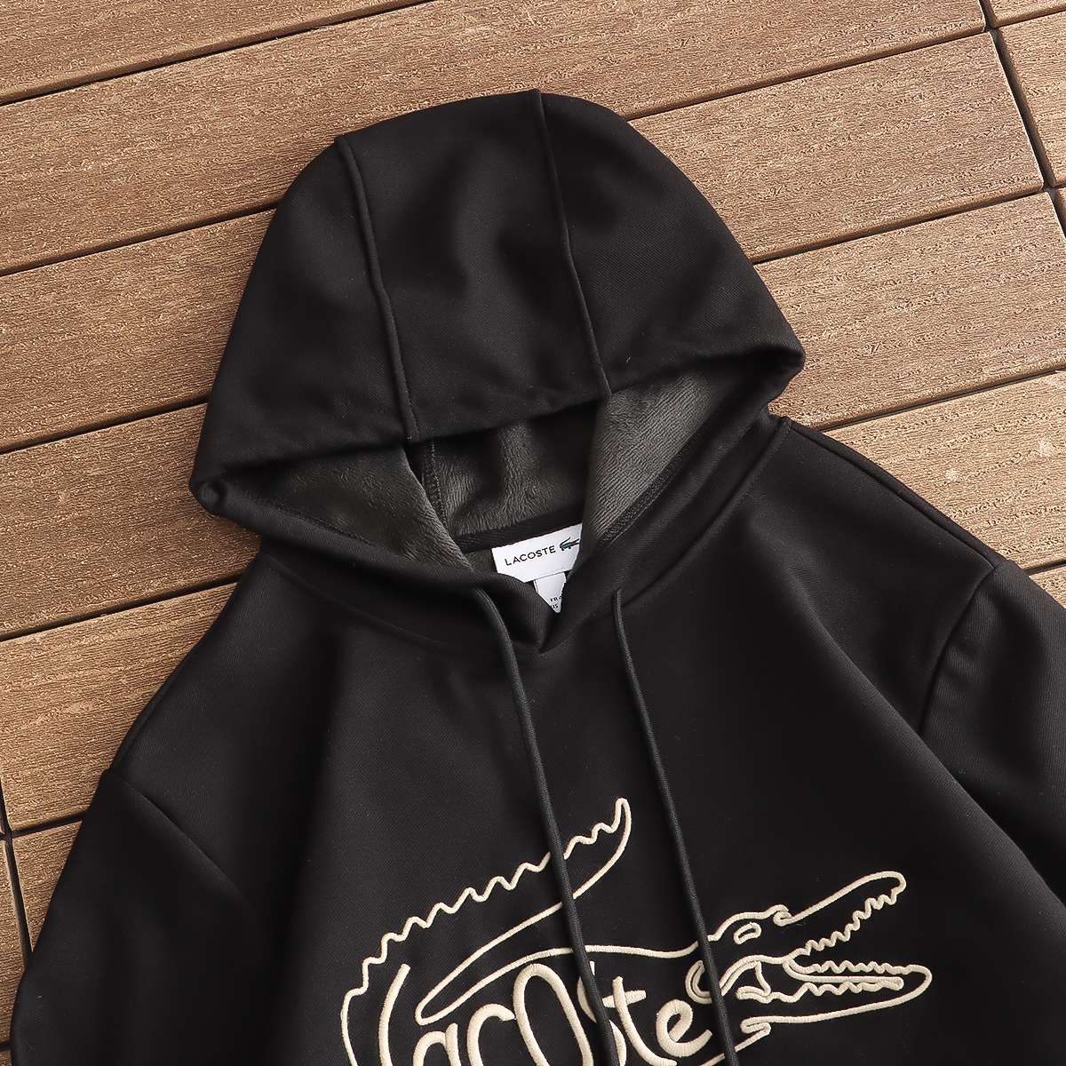 Z2473 Sudadera Lacoste – SS23 Negra - Imagen 9