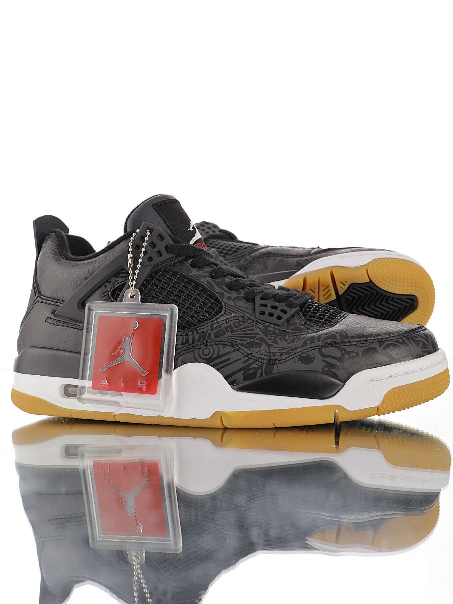 Z1906 Nike Air Jordan 4 SE Laser «Black Gum» - Imagen 8