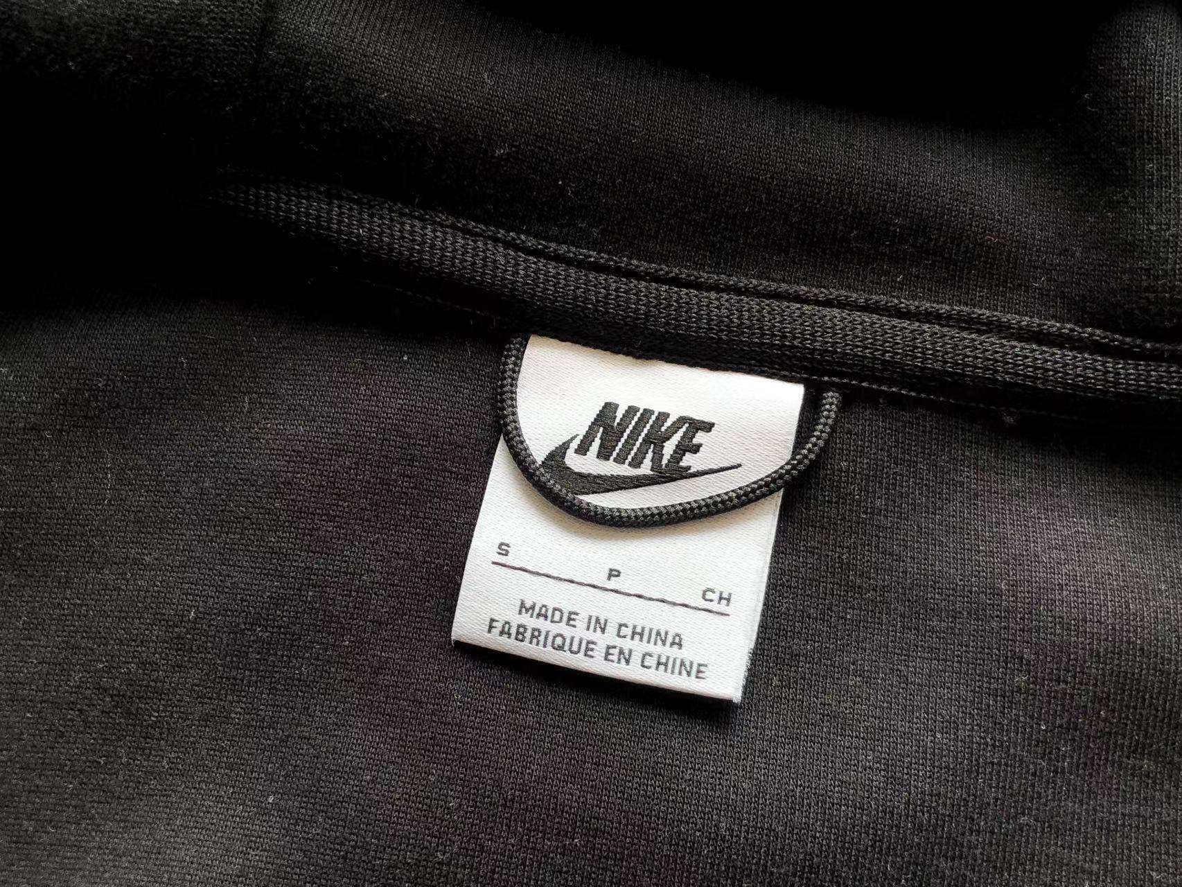 Z1608 Conjunto de Chándal Nike Tech Fleece Negro/Gris - Imagen 9