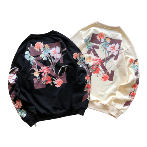 Z1717 Jersey de Punto Off-White flower