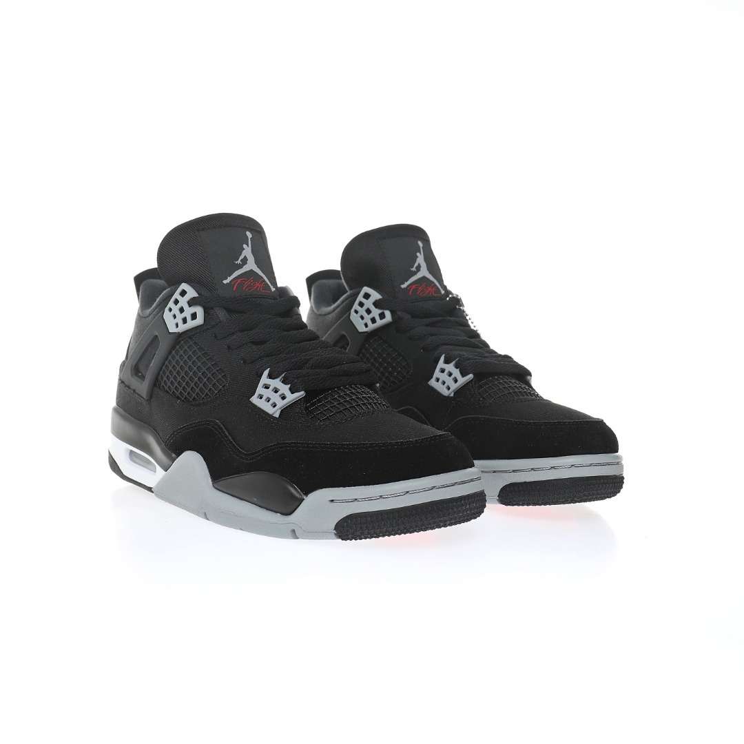 Z1903 Nike Air Jordan 4 Retro»Black Canvas» - Imagen 4