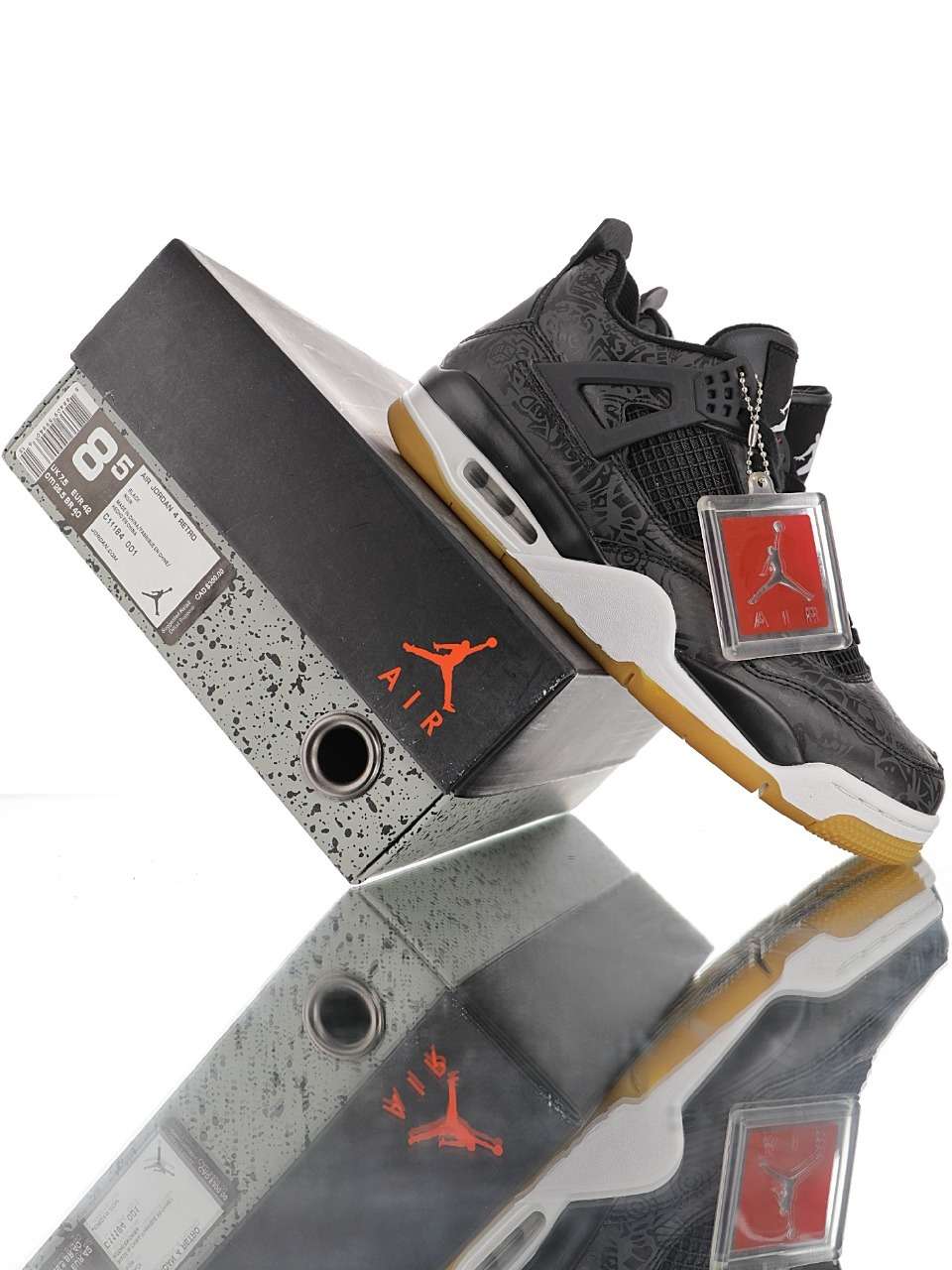 Z1906 Nike Air Jordan 4 SE Laser «Black Gum» - Imagen 3