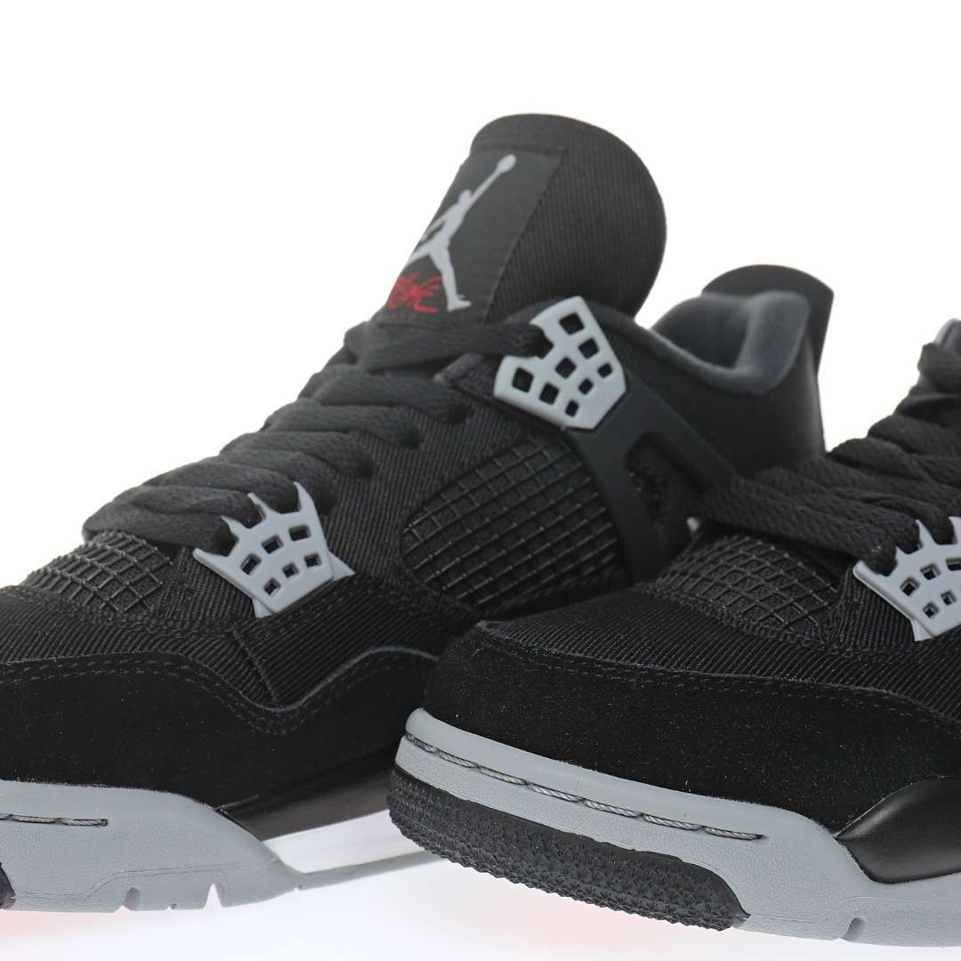 Z1903 Nike Air Jordan 4 Retro»Black Canvas» - Imagen 2
