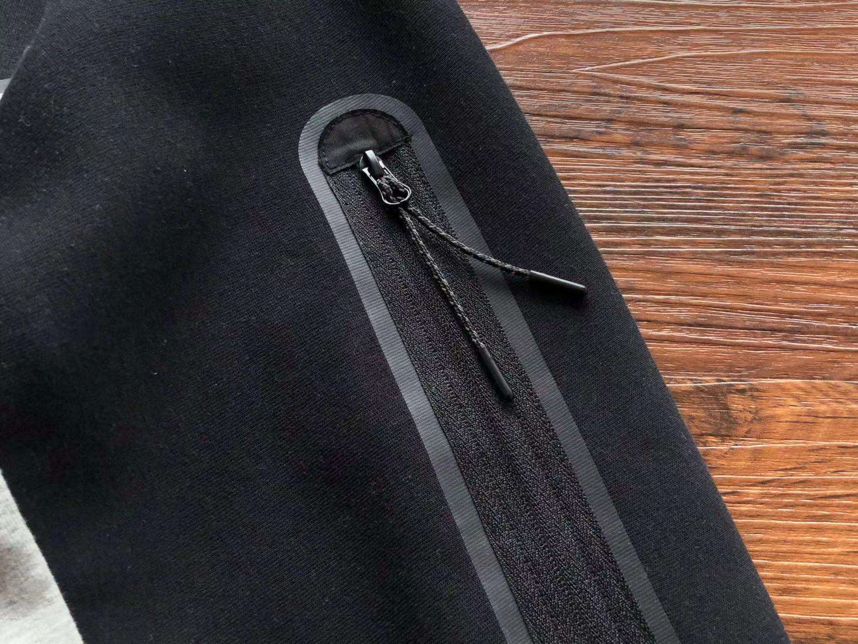 Z1608 Conjunto de Chándal Nike Tech Fleece Negro/Gris - Imagen 7