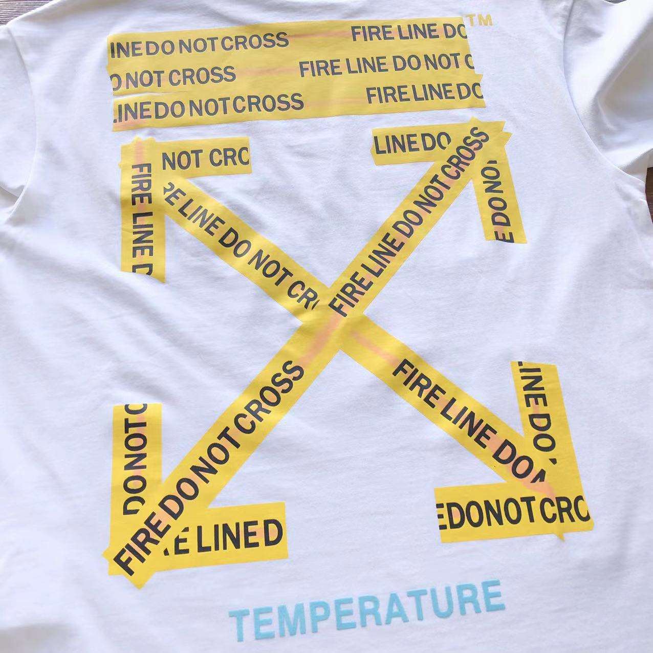 Z1242 Camiseta Off-White Fire Line - Imagen 6