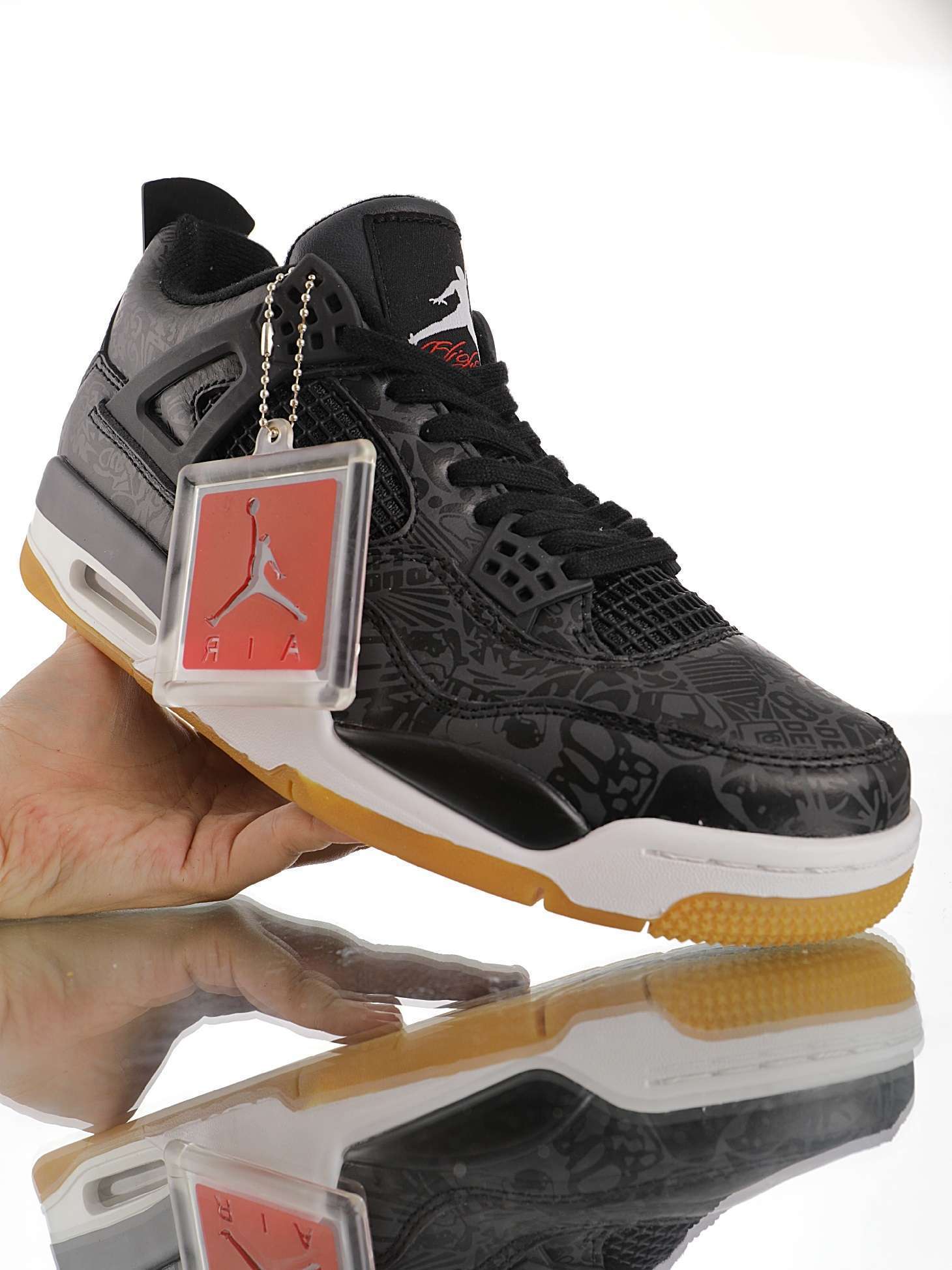 Z1906 Nike Air Jordan 4 SE Laser «Black Gum» - Imagen 6