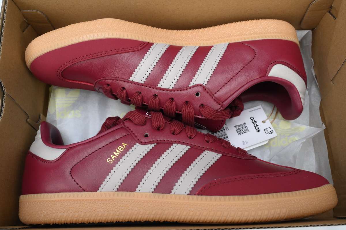 Adidas Samba Granate «Suela Gum» - Imagen 6