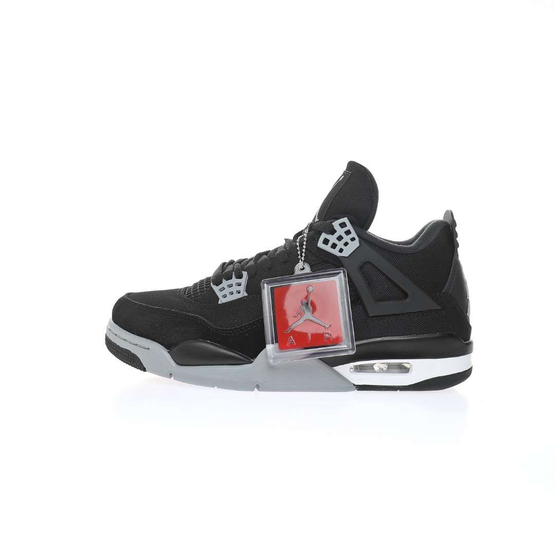 Z1903 Nike Air Jordan 4 Retro»Black Canvas»