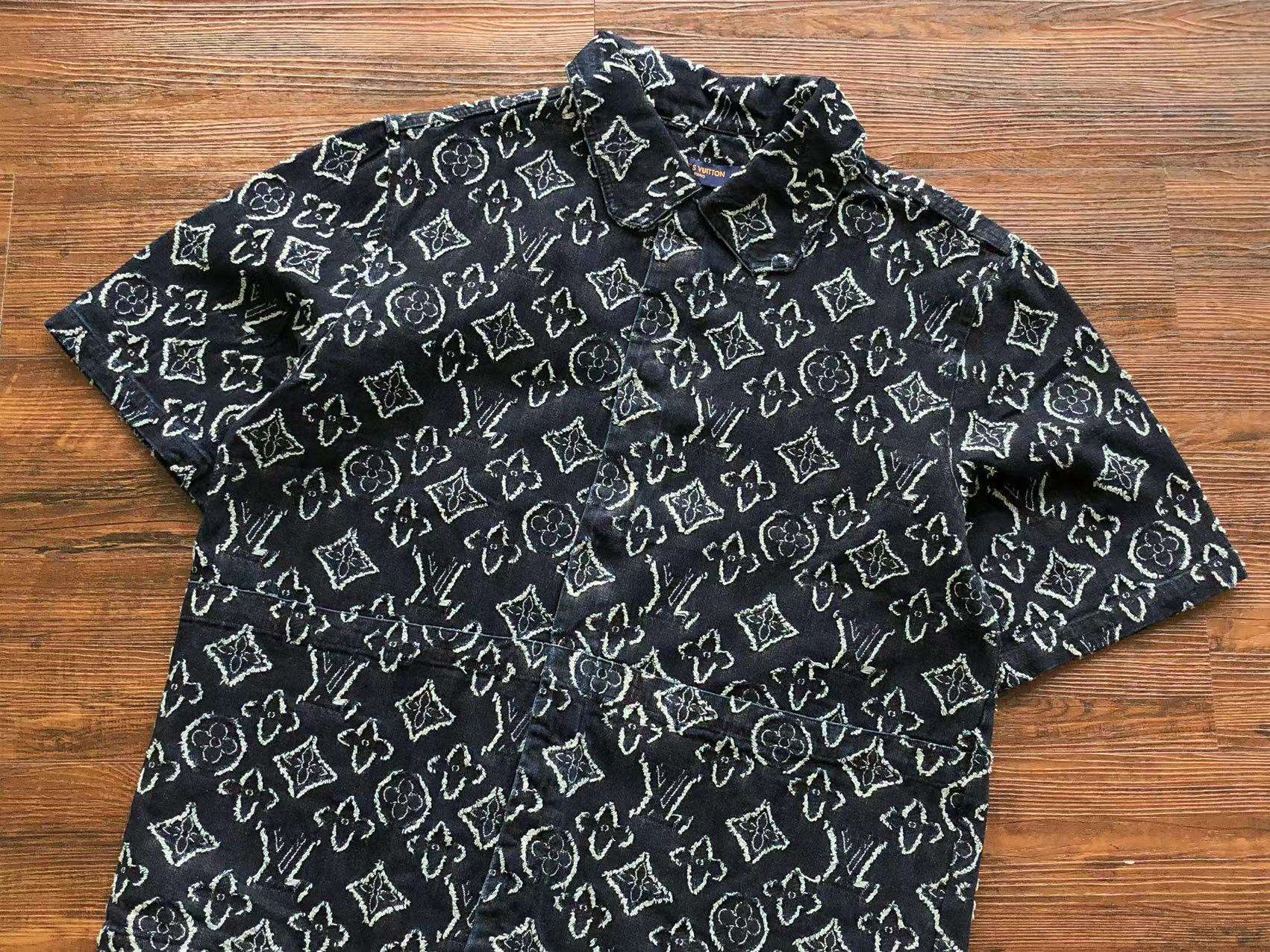 Camisa Louis Vuitton Monograma Negro – 683113 - Imagen 2