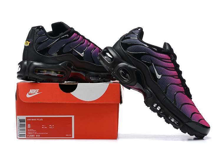 Z2144 Nike TN Air Max Plus Negro, Morado y Rosa - Imagen 2